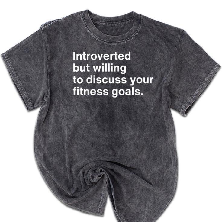Personal Trainer Introverted Discuss Fitness Goals Mineral Wash Tshirts Personal Trainer Introverted Discuss Fitness Goals Mineral Wash Tshirts