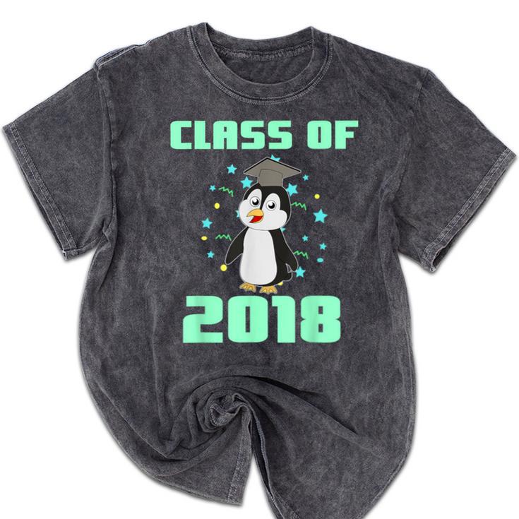 Pinguin Class 2018 Shirt Graduation Kids Graduate Mineral Wash Tshirts