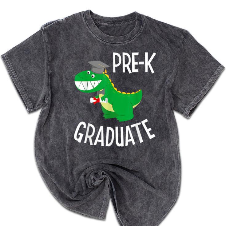 Preschool Graduation Preschooler Dinosaur Pre-K Dino Kids Mineral Wash Tshirts