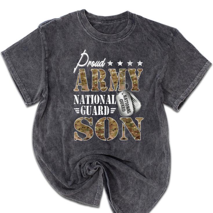 Proud Army National Guard Son National Guard Graduation Mineral Wash Tshirts