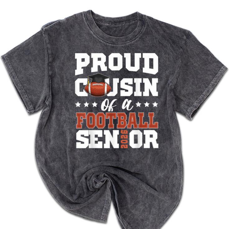 Proud Cousin Of a Football Senior 2026 Graduation Gifts Mineral Wash Tshirts