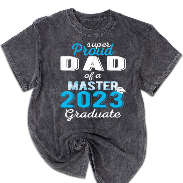 Proud Dad Of 2023 Class Master Graduate Family Graduation Mineral Wash Tshirts