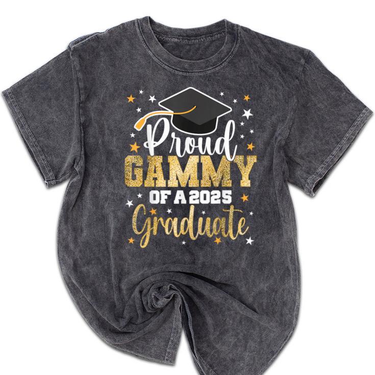 Proud Gammy Of A Class Of 2025 Graduate Senior Graduation Mineral Wash Tshirts