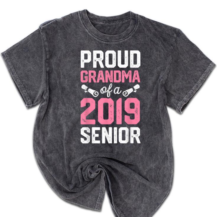 Proud Grandma Of A Class 2019 SeniorShirt Graduation Mineral Wash Tshirts