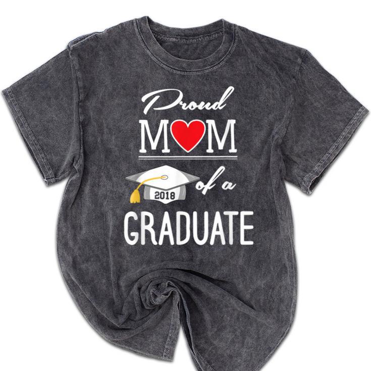 Proud Mom Of A High School Graduation Senior Mom Shirt Mineral Wash Tshirts