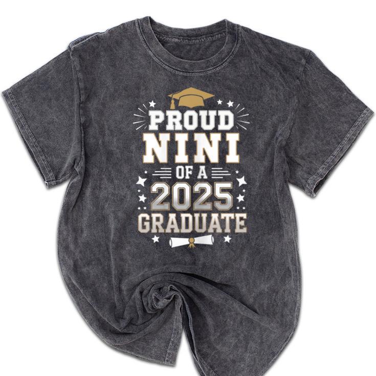 Proud Nini Of A Class Of 2025 Graduate Senior Graduation Mineral Wash Tshirts