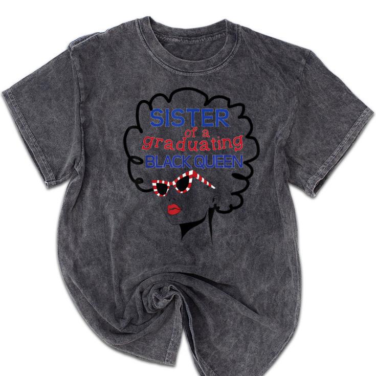 Proud Sister Queen Graduation Shirt African American Mineral Wash Tshirts