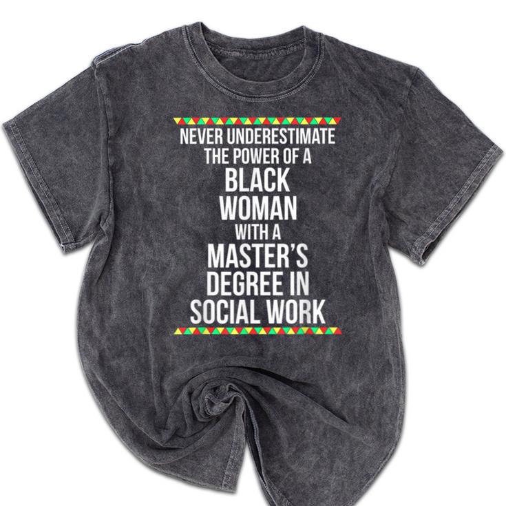 Queen MSW Social Work Masters Graduation Mineral Wash Tshirts