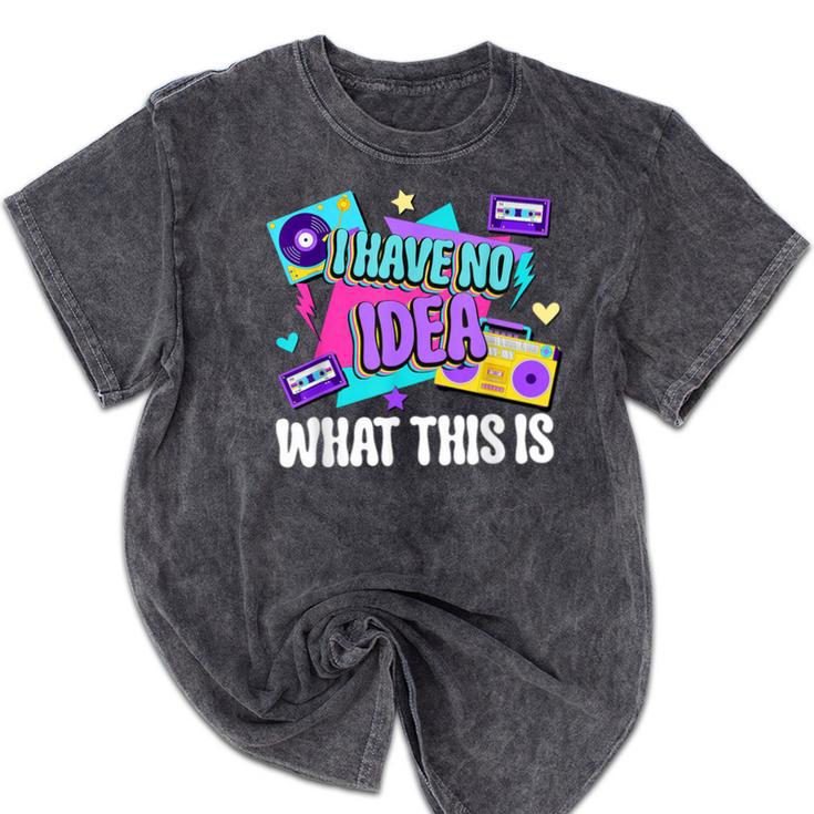 Retro 80s Style 90s Pop Fashion Nostalgia Eighties Music Mineral Wash Tshirts