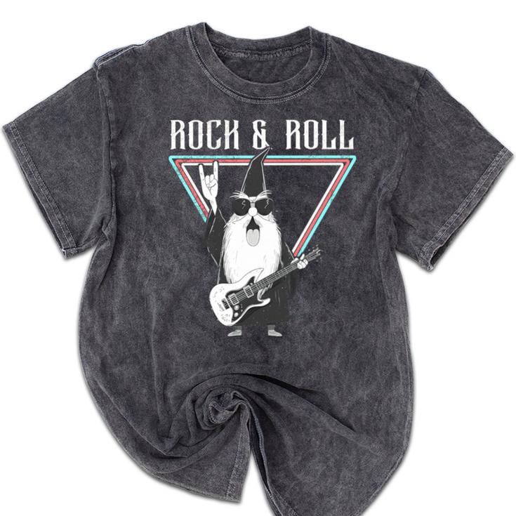 Rock & Roll Wizard Music Nostalgia Premium Tri-Blend Mineral Wash Tshirts