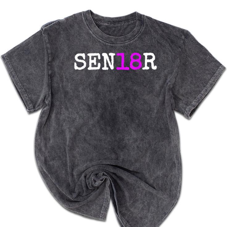 Senior 2018 TShirt Graduation Class Of 2018 Tee Shirt Mineral Wash Tshirts