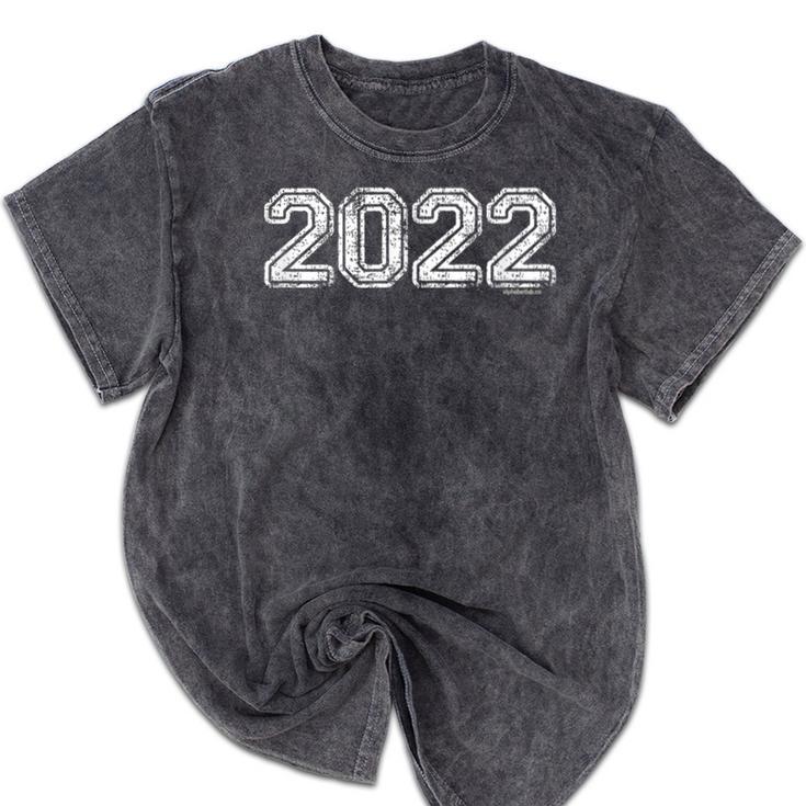 Senior 2022 Graduation Vintage For Him Her Class Of 2022 Mineral Wash Tshirts