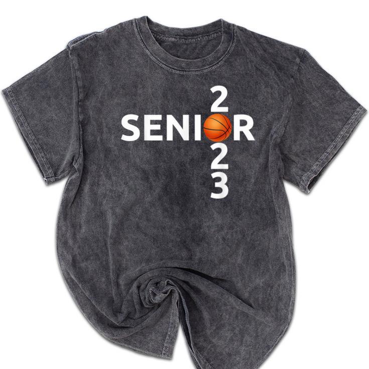 Senior 2023 Basketball Graduation Party Mineral Wash Tshirts
