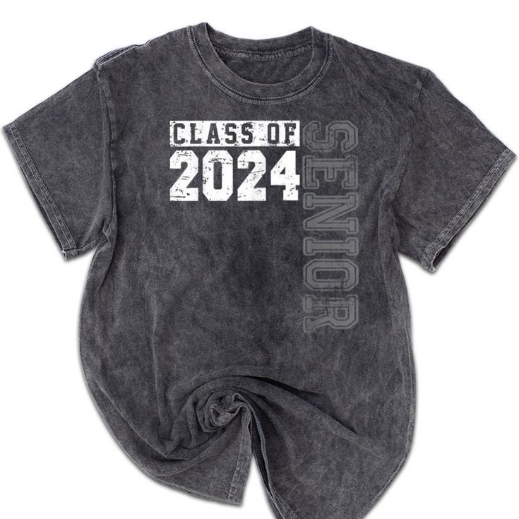 Senior 2024 Class Of 2024 Seniors Graduation 2024 Senior 24 Mineral Wash Tshirts