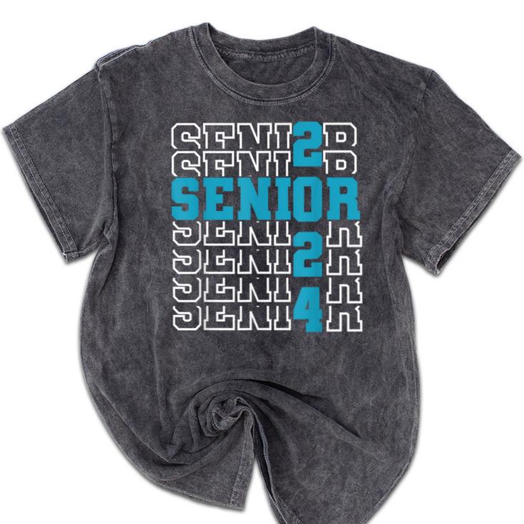 Senior 2024 Graduation Class Of 2024 Senior Boys Girls Mineral Wash Tshirts