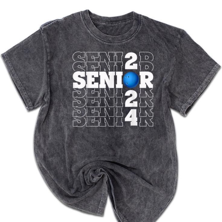 Senior Class Of 2024 Bowling First Day Of School Graduation Mineral Wash Tshirts