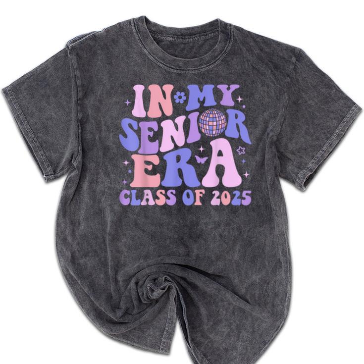 In My Senior Era Class Of 2025 Groovy Senior 2025 Graduation Mineral Wash Tshirts