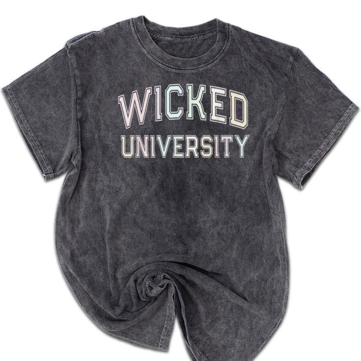 Silly WICKED UNIVERSITY Introvert Salem 1692 Senior 2025 Mineral Wash Tshirts