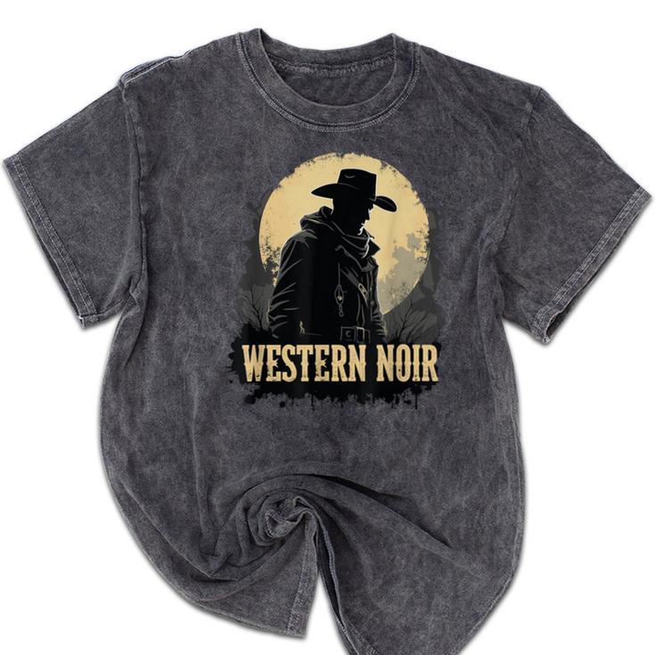Spaghetti Western Cowboy Culture Classic Western Nostalgia Mineral Wash Tshirts