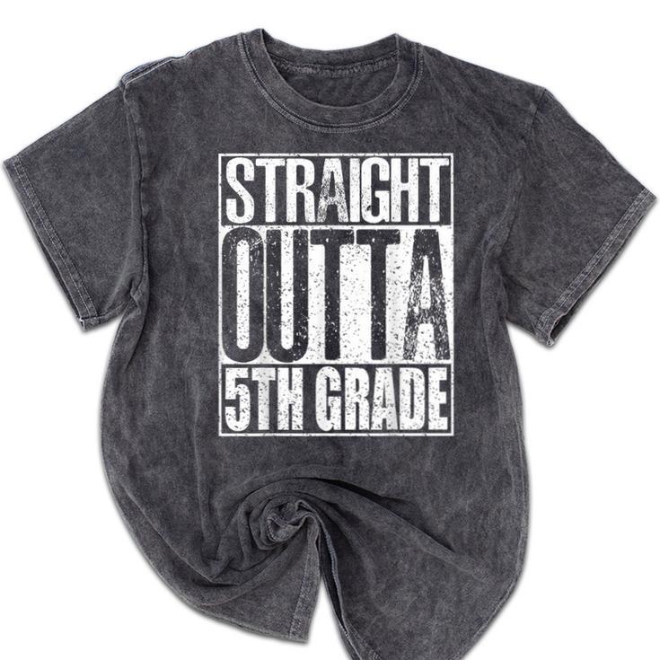 Straight Outta 5th Grade Shirt Graduation 2017 Mineral Wash Tshirts