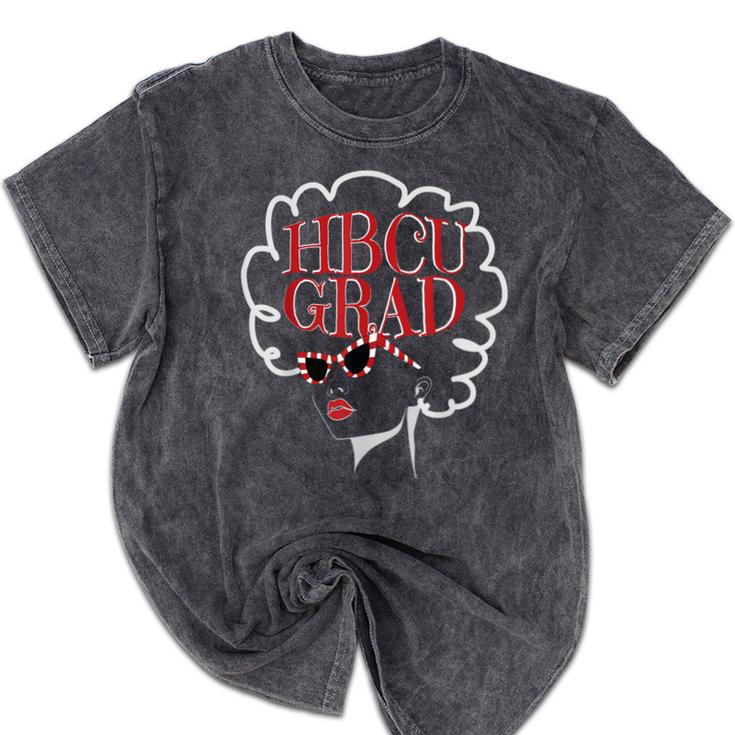 Historical College Graduation HBCU Grad Black Queen Mineral Wash Tshirts