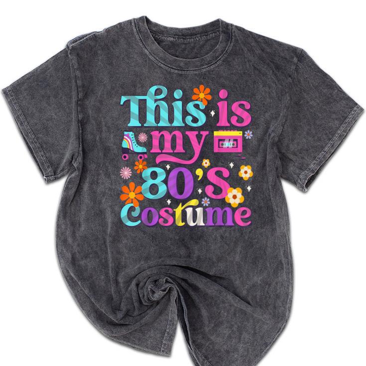 Vintage 80s Costume Nostalgia 1980s Fashion Cute Girls Women Mineral Wash Tshirts