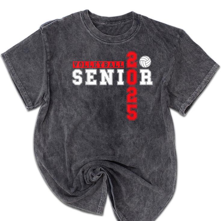 Volleyball Senior Night Volleyball Senior 2025 Graduation 5 Mineral Wash Tshirts