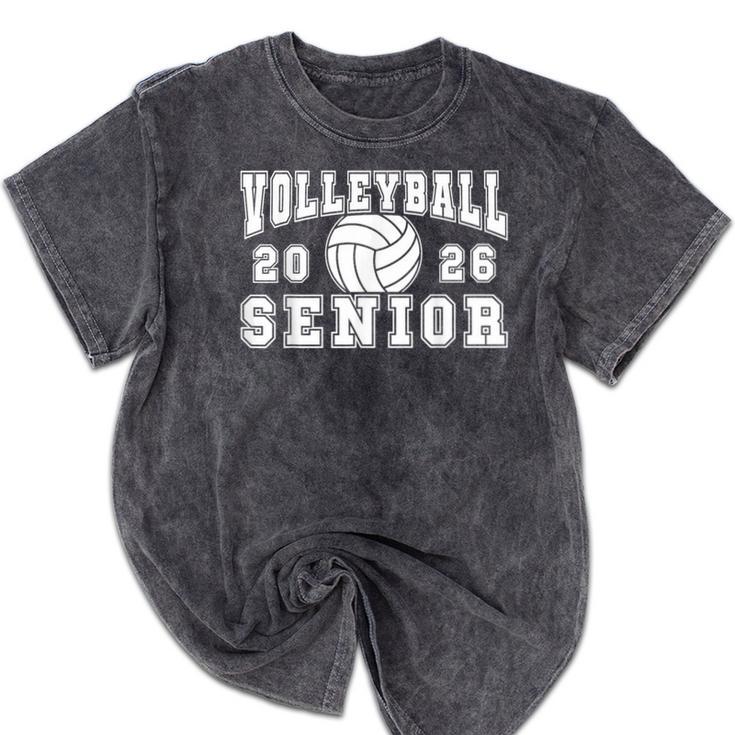 Volleyball Senior Night Volleyball Senior 2026 Graduation 1 Mineral Wash Tshirts