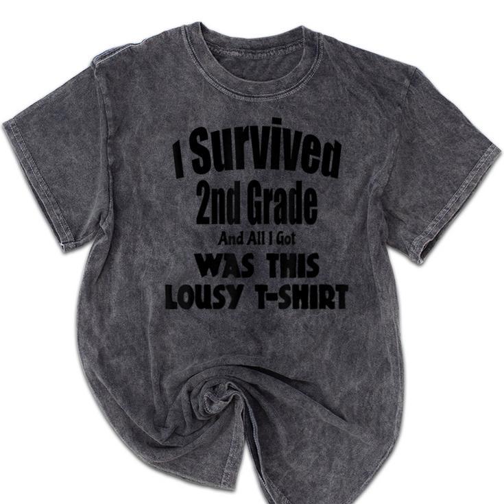 2nd Grade Graduation Boy Girl Graduate Education Mineral Wash Tshirts