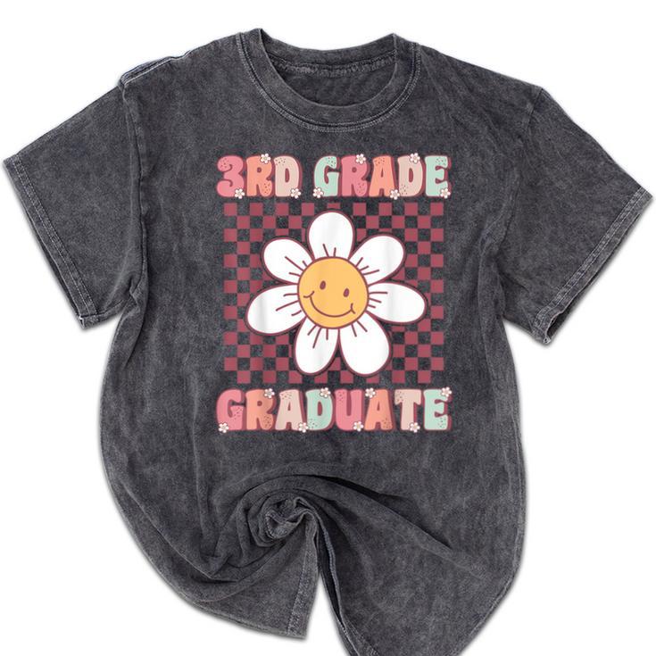 3rd Grade Graduation Cute Groovy Last Day Of Third Grade Mineral Wash Tshirts