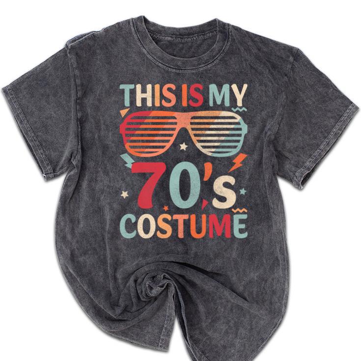 This Is My 70s Costume Vintage Style Nostalgia 1970s Retro Premium Tri-Blend Mineral Wash Tshirts