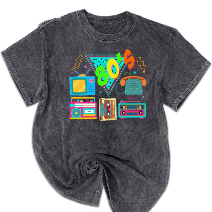 80's Vintage Cassette Tape Nostalgia Mixtape Era 1980s Retro Mineral Wash Tshirts