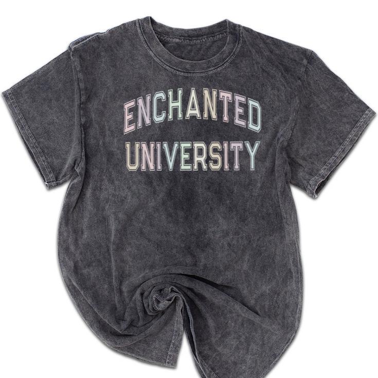 Anti Social ENCHANTED UNIVERSITY Introvert Stay Away Mineral Wash Tshirts