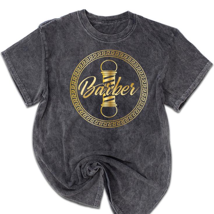 Barbershop Apparel Barber School Graduation Mineral Wash Tshirts