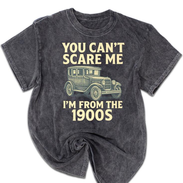 You Can't Scare Me I'm From The 1900s Retro Vintage Car Premium Mineral Wash Tshirts