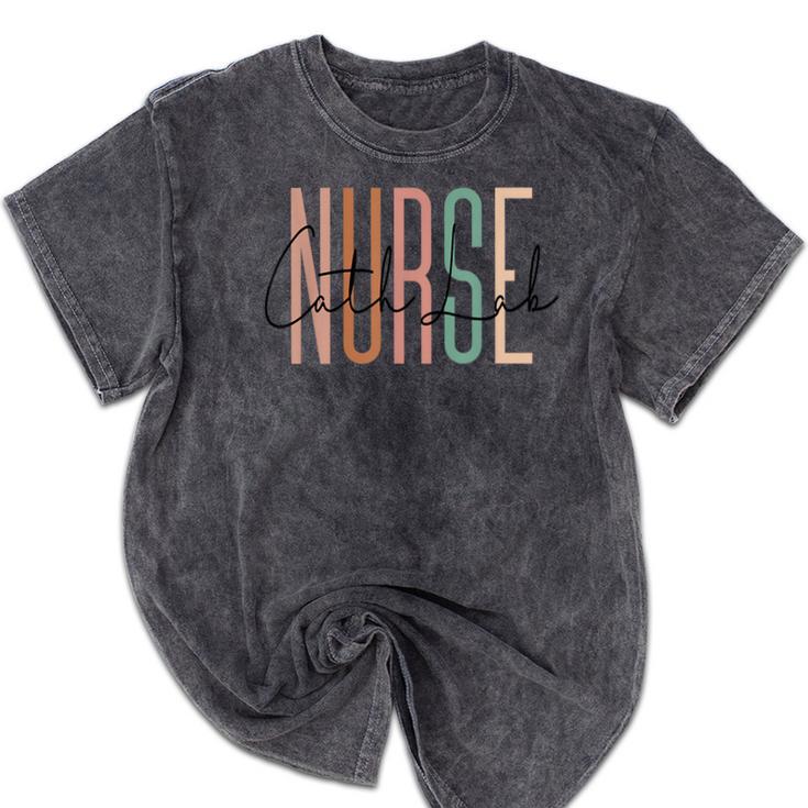 Cath Lab Nurse Catheter Laboratory Nurse Graduation Mineral Wash Tshirts