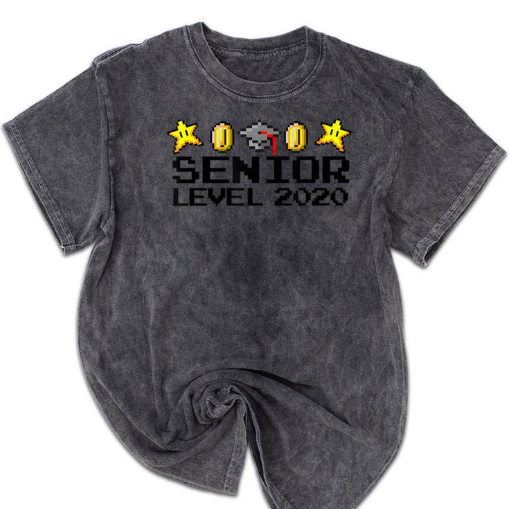 Class Of 2020 Senior Retro Video Game Graduation Gamer Mineral Wash Tshirts