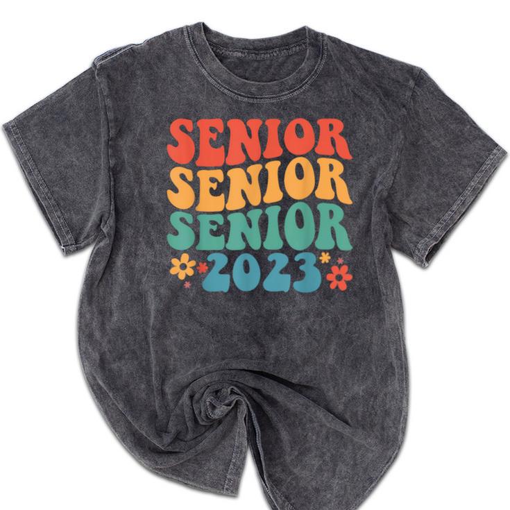 Class Of 2023 Senior 2023 Graduation Retro Seniors Mineral Wash Tshirts