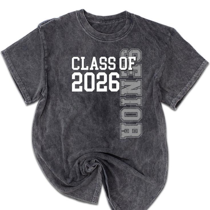 Class Of 2026 Senior 2026 Graduation 2026 Student Kids Mineral Wash Tshirts