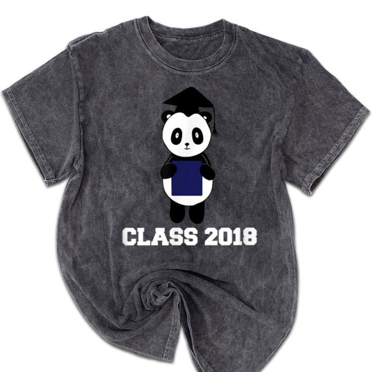Cute Graduation Panda Class 2018 Mineral Wash Tshirts