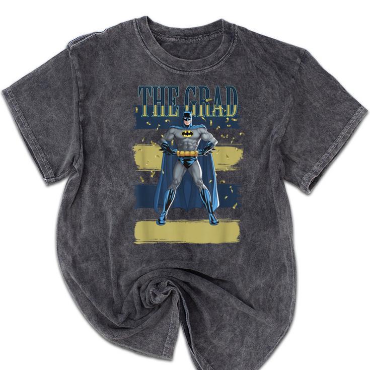 DC Comics Graduation Batman The Grad Power Stance Mineral Wash Tshirts
