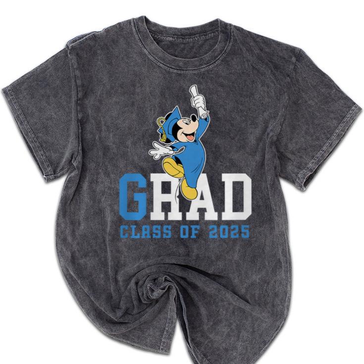 Disney Mickey Mouse 2025 Graduation Class Of '25 Rad Grad Premium Tri-Blend Mineral Wash Tshirts