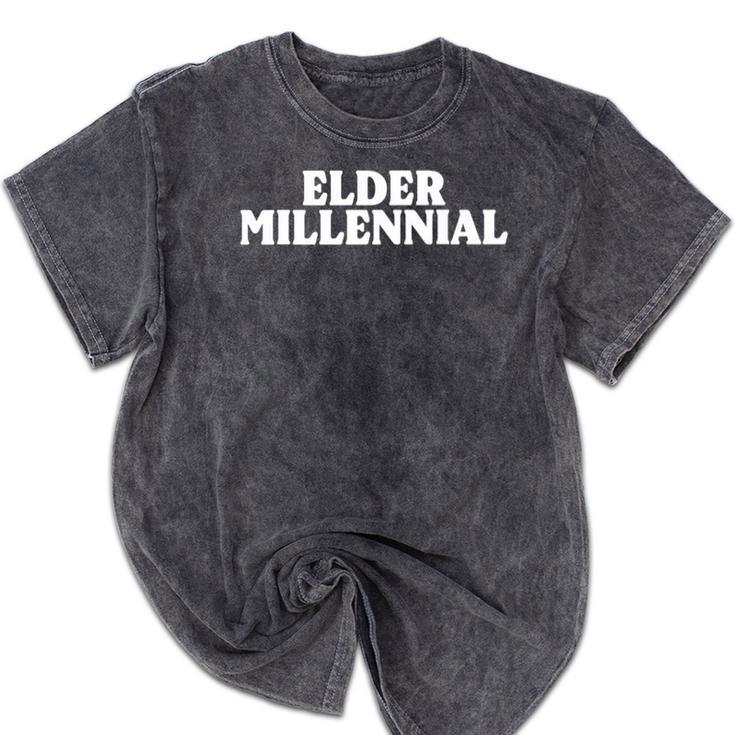 Elder Millennial Retro 90s Nostalgia Premium Tri-Blend Mineral Wash Tshirts
