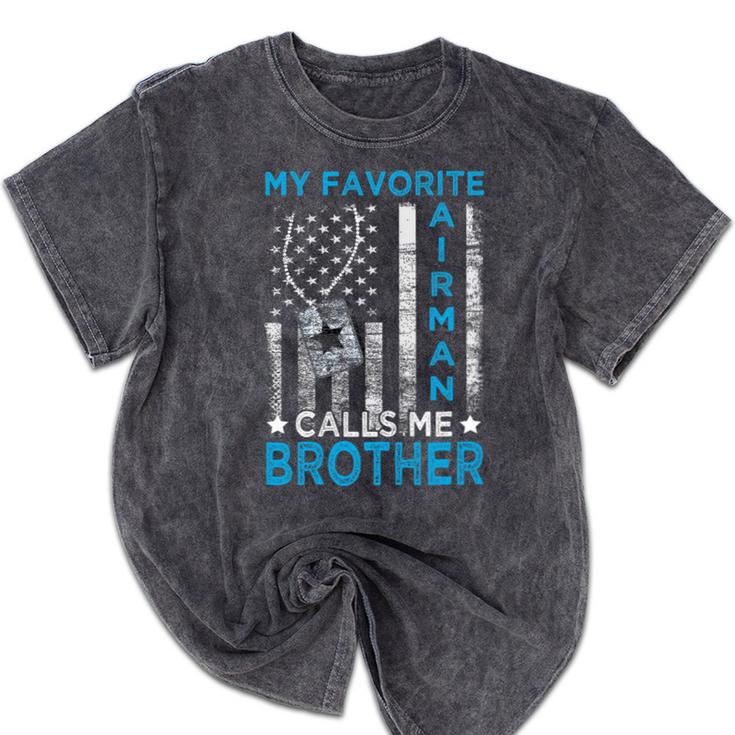 My Favorite Airman Calls Me Brother Airman Graduation Premium Tri-Blend Mineral Wash Tshirts