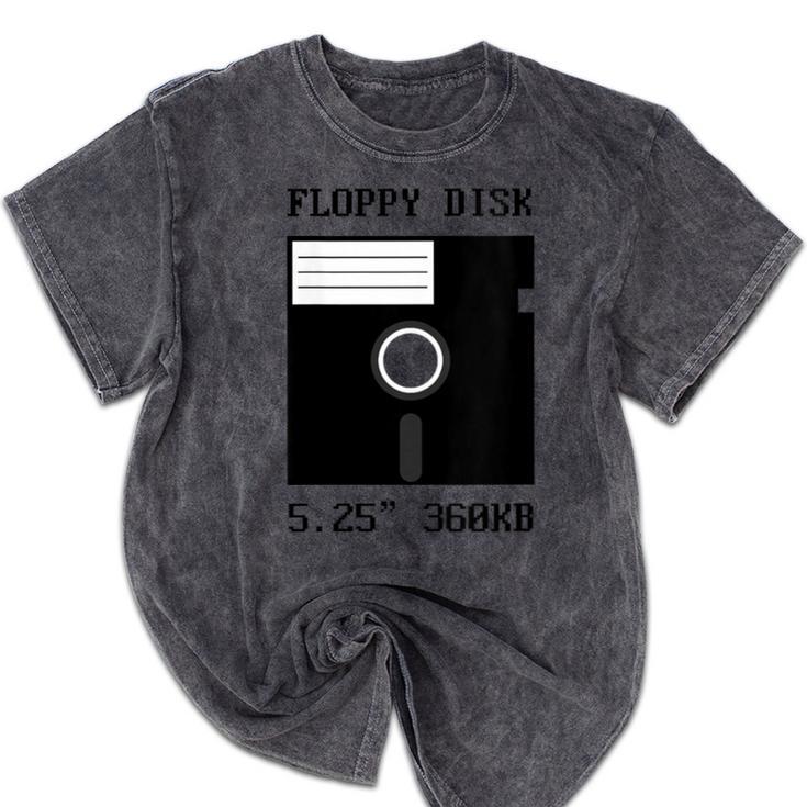 Floppy Disk Computer Nostalgia Fun PC Enthusiast History Mineral Wash Tshirts