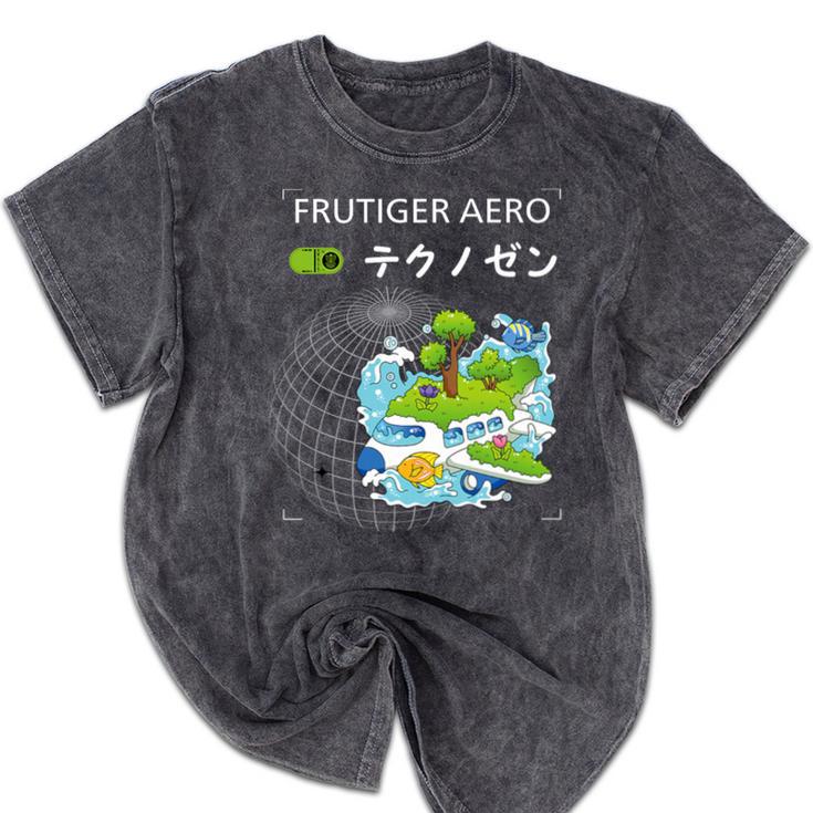 Frutiger Aero Y2K Fashion Trends Statement Piece Tech Orbite Premium Tri-Blend Mineral Wash Tshirts