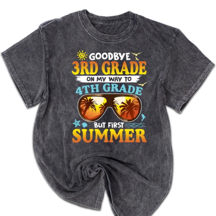 Goodbye 3rd Grade Graduation To 4th Grade First Summer Beach Mineral Wash Tshirts