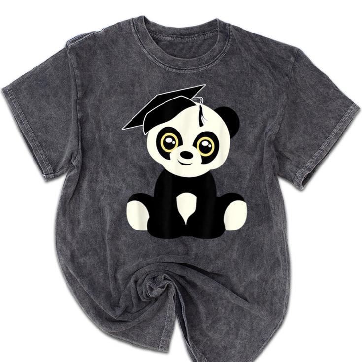 Graduation Panda Bear 2017 Graduate Graduation T-Sh Mineral Wash Tshirts