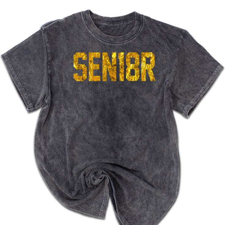 Graduation Party SEN18R Senior 2018 High School T-Shirt Mineral Wash Tshirts