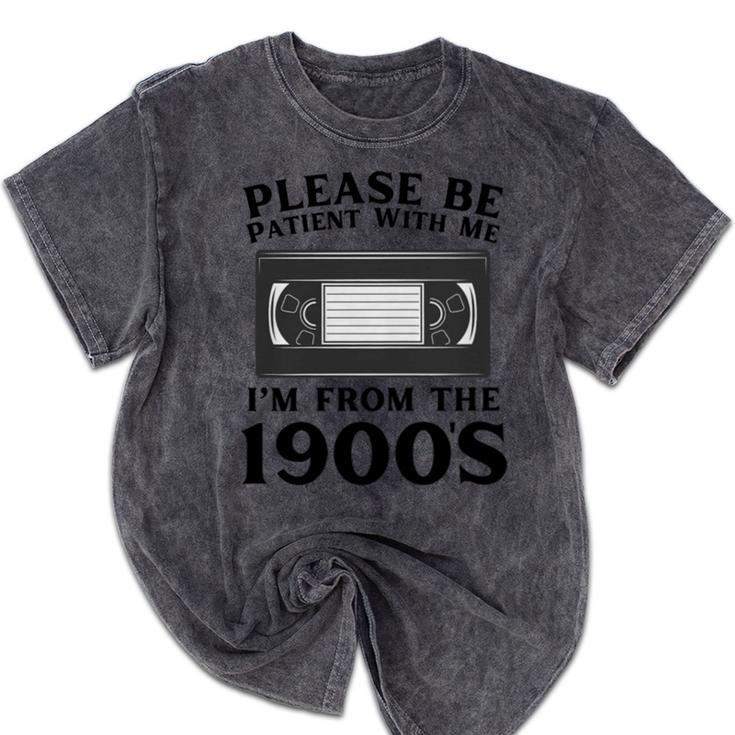 Over The Hill Please Be Patient I'm From The 1900s VHS Premium Tri-Blend Mineral Wash Tshirts